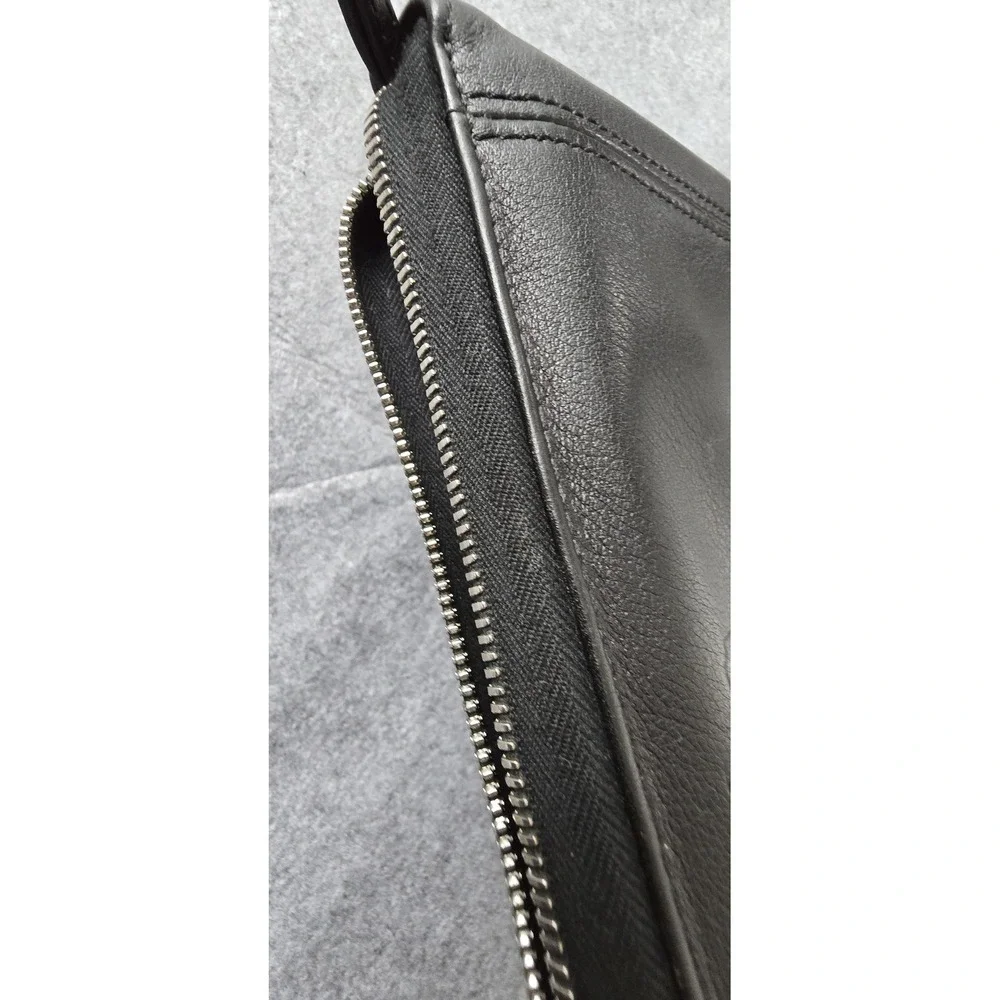 Vintage Coach Legacy Document Padfolio Organizer Black Leather Zip Around VGUC